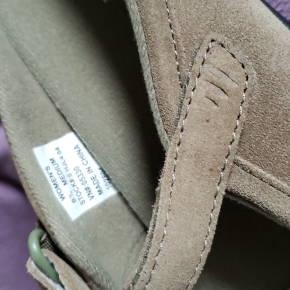 L.L. BEAN Tan Khaki Suede Clog Mocassin Mary Jane Women's 8.5 Medium NWOT - Picture 6 of 8